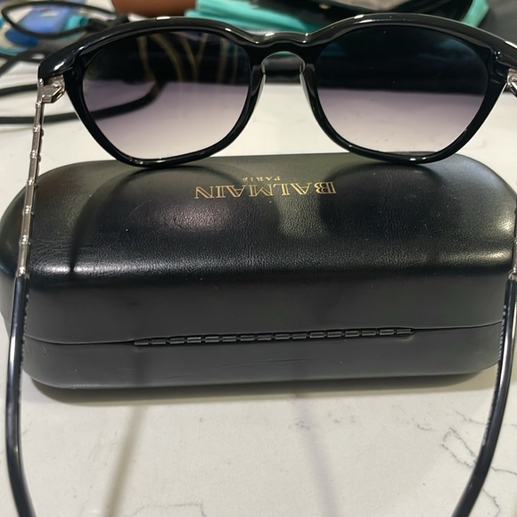 Balmain BL2084 01 Black Cat Eye Sunglasses Gradient Lens - Picture 3 of 6